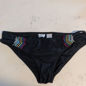 California waves black  with colorful embroidery